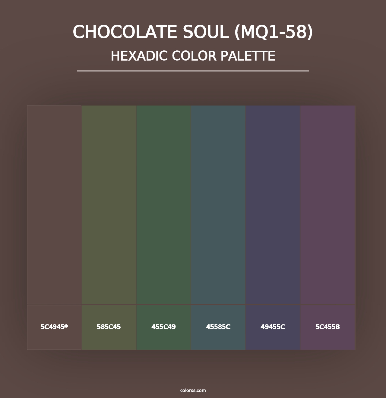 Chocolate Soul (MQ1-58) - Hexadic Color Palette