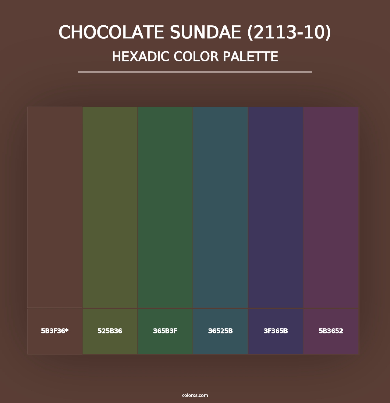 Chocolate Sundae (2113-10) - Hexadic Color Palette