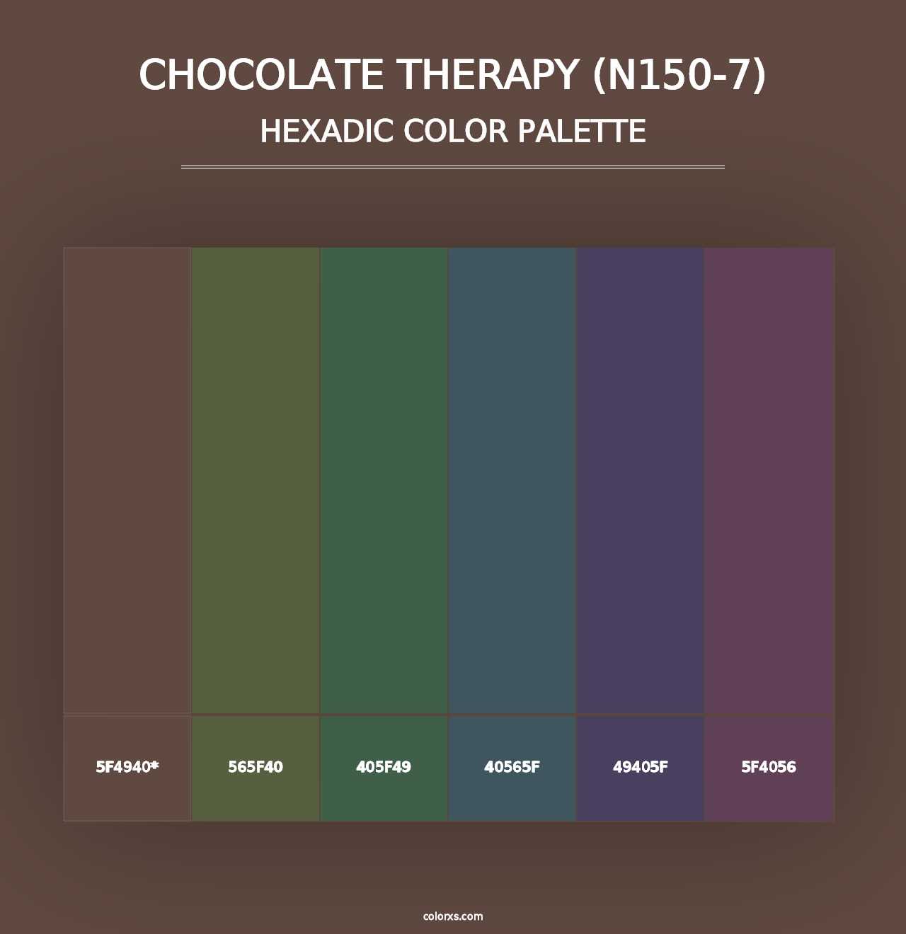 Chocolate Therapy (N150-7) - Hexadic Color Palette