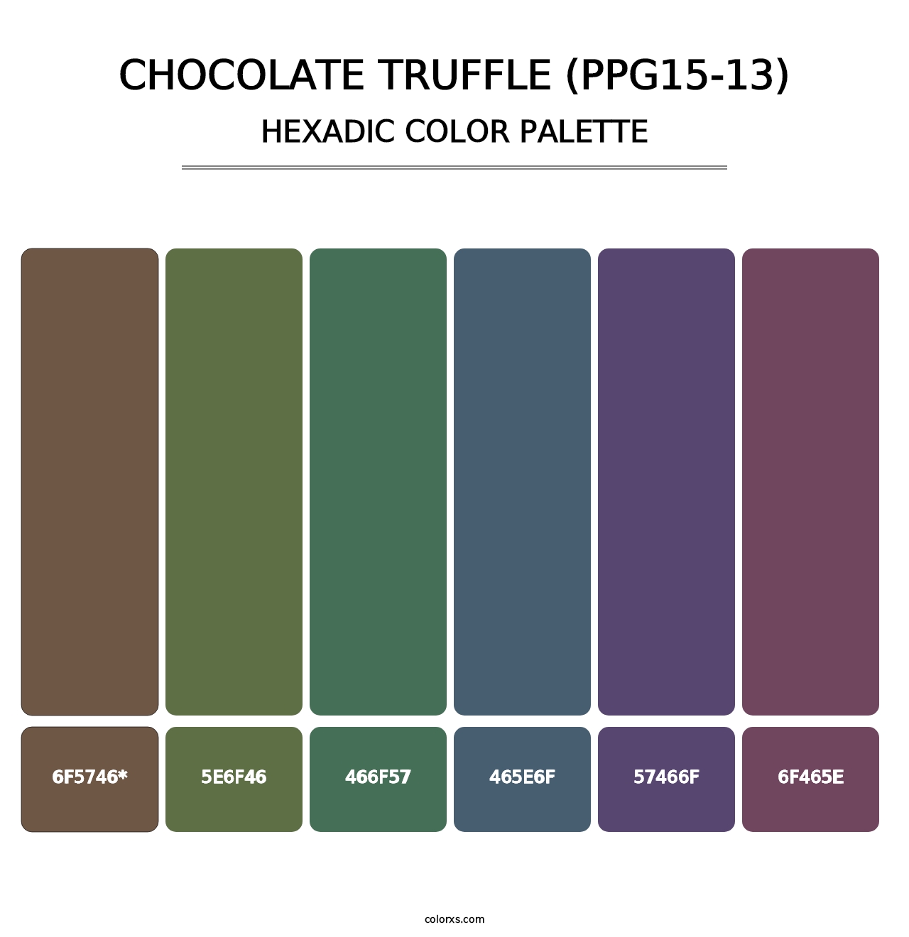 Chocolate Truffle (PPG15-13) - Hexadic Color Palette