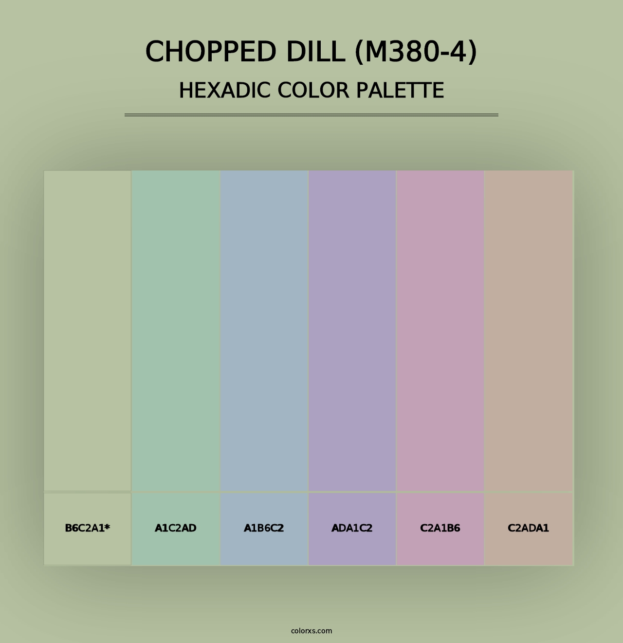 Chopped Dill (M380-4) - Hexadic Color Palette