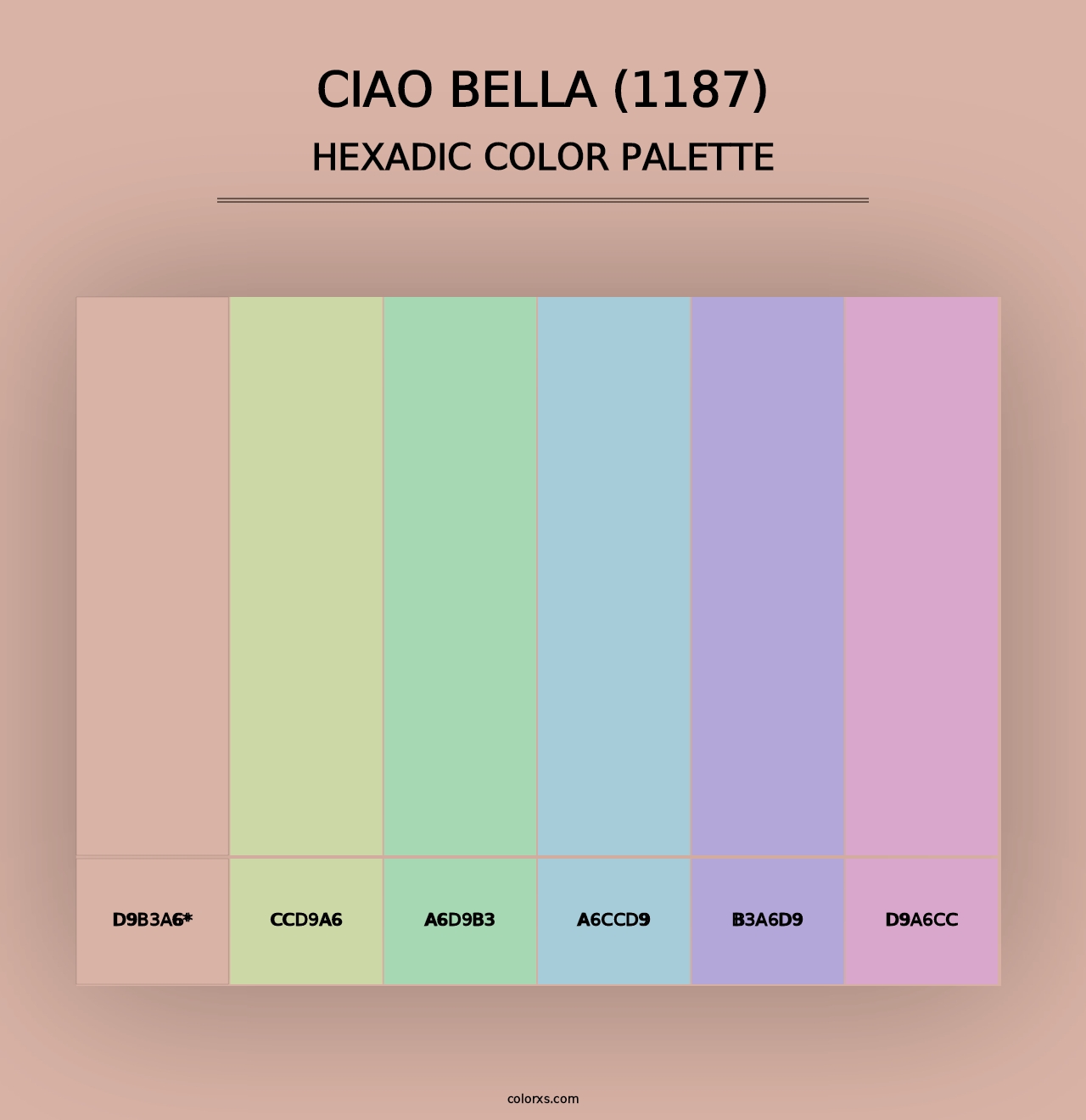 Ciao Bella (1187) - Hexadic Color Palette