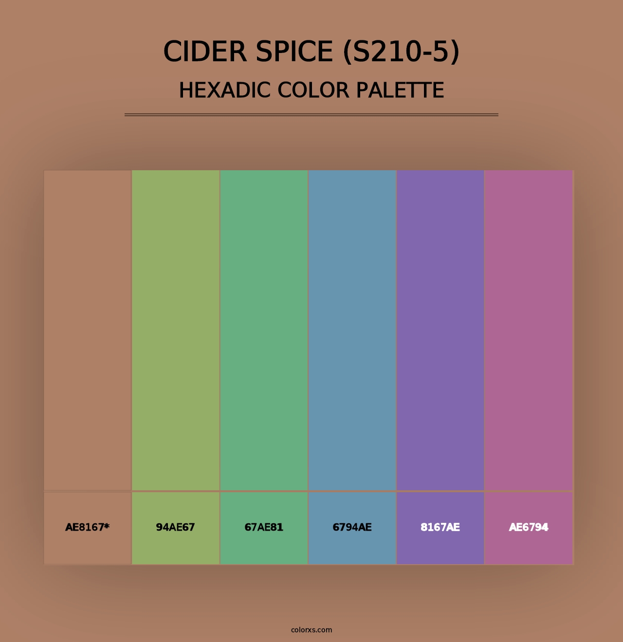 Cider Spice (S210-5) - Hexadic Color Palette