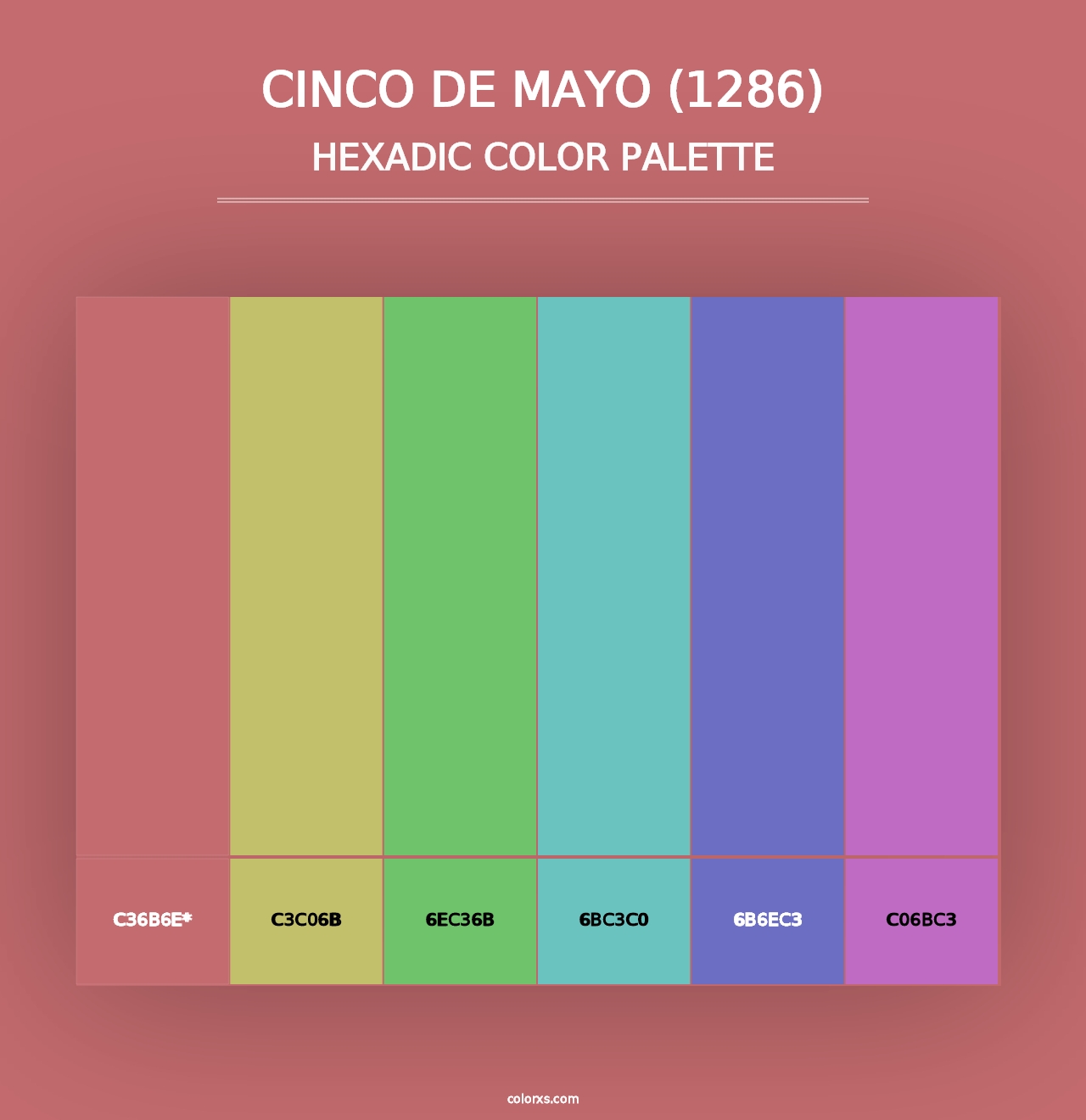 Cinco de Mayo (1286) - Hexadic Color Palette