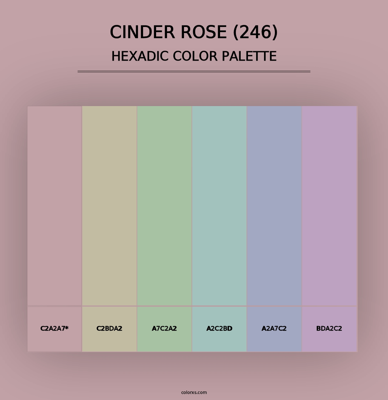 Cinder Rose (246) - Hexadic Color Palette