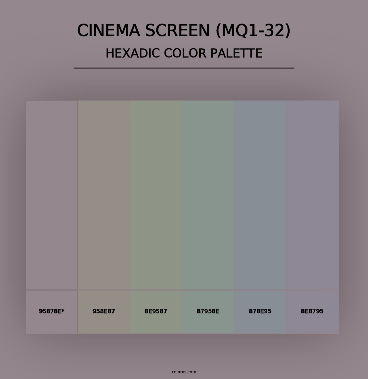 Cinema Screen (MQ1-32) - Hexadic Color Palette