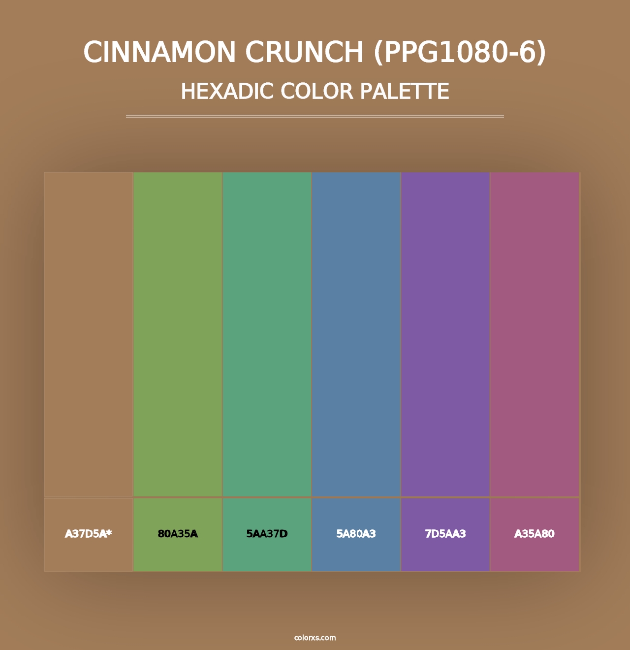 Cinnamon Crunch (PPG1080-6) - Hexadic Color Palette