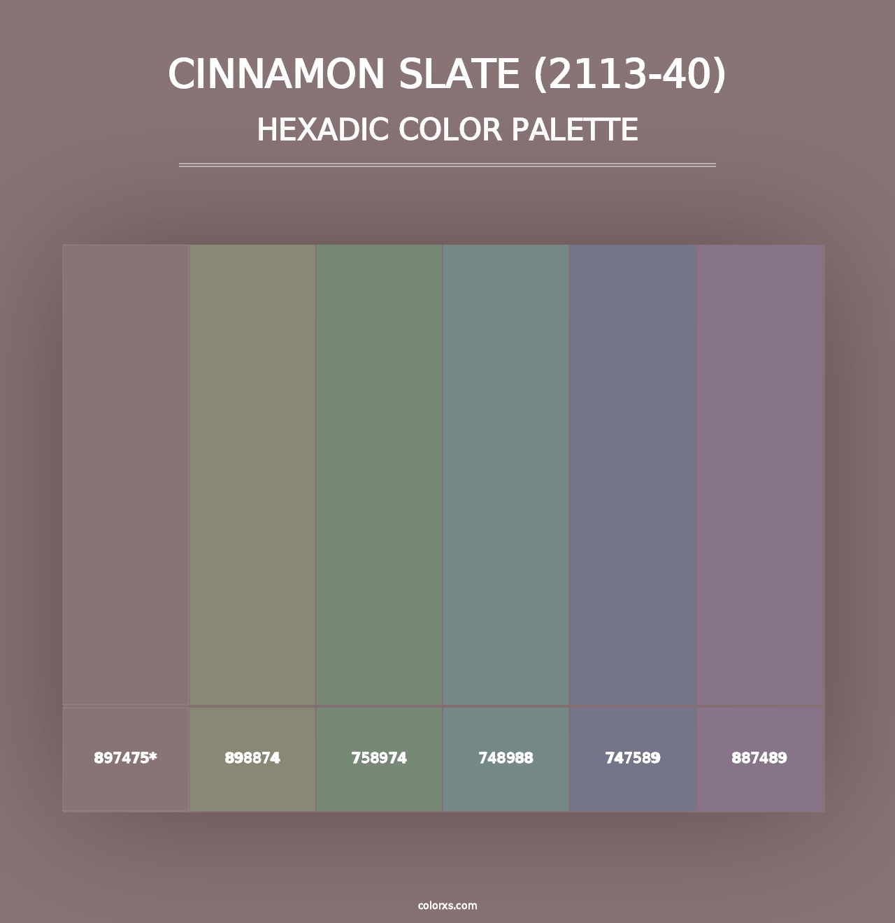 Cinnamon Slate (2113-40) - Hexadic Color Palette