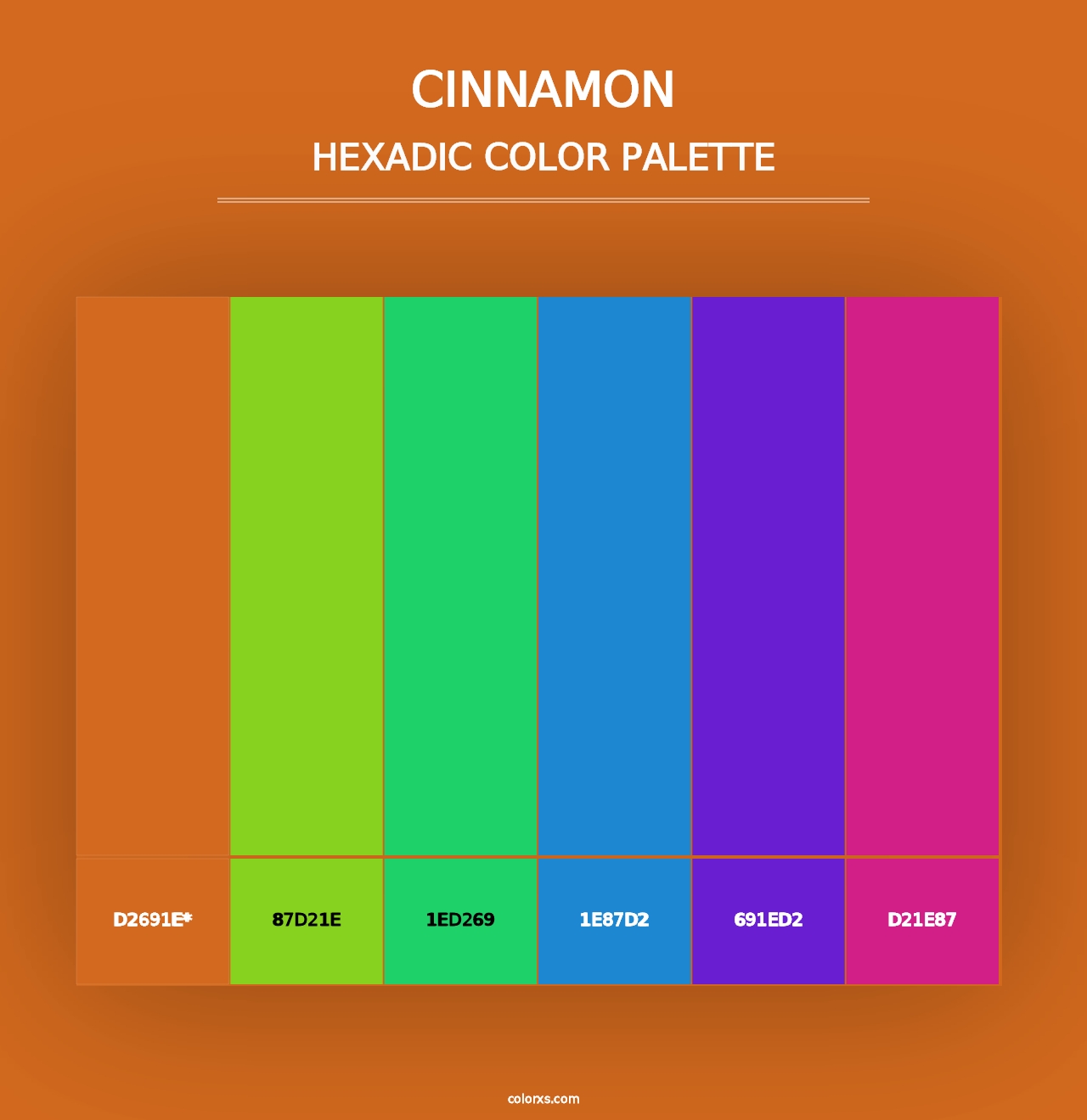 Cinnamon - Hexadic Color Palette