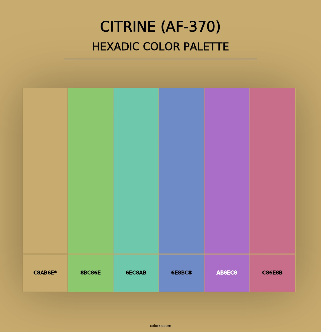 Citrine (AF-370) - Hexadic Color Palette