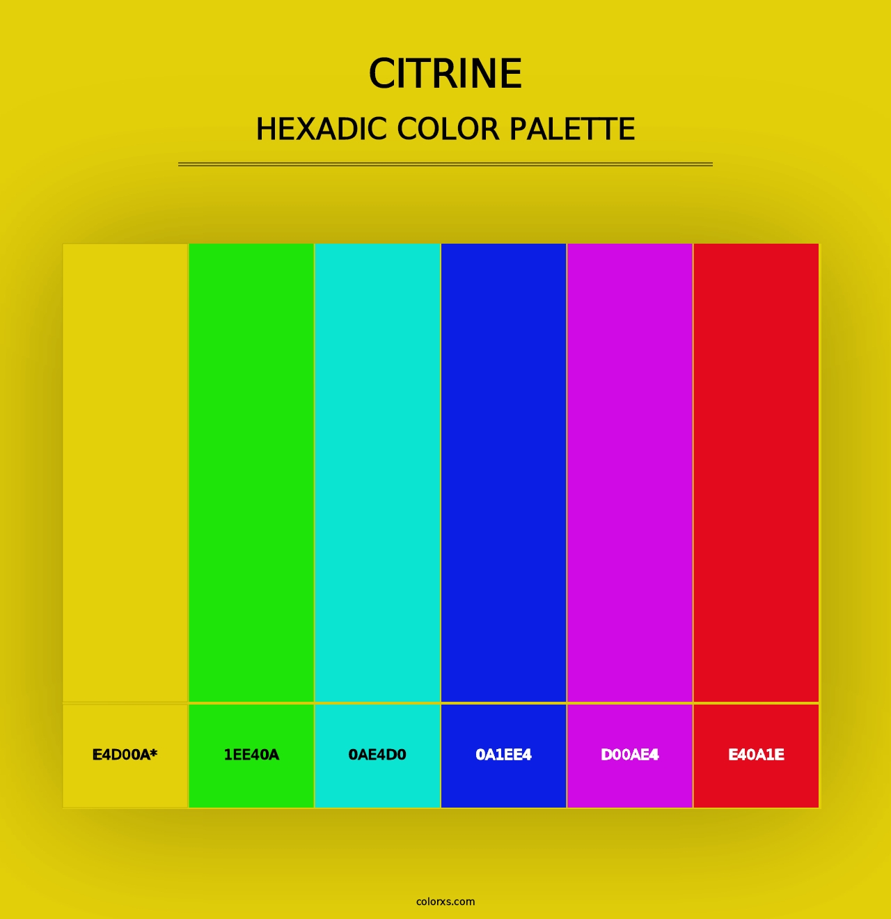 Citrine - Hexadic Color Palette