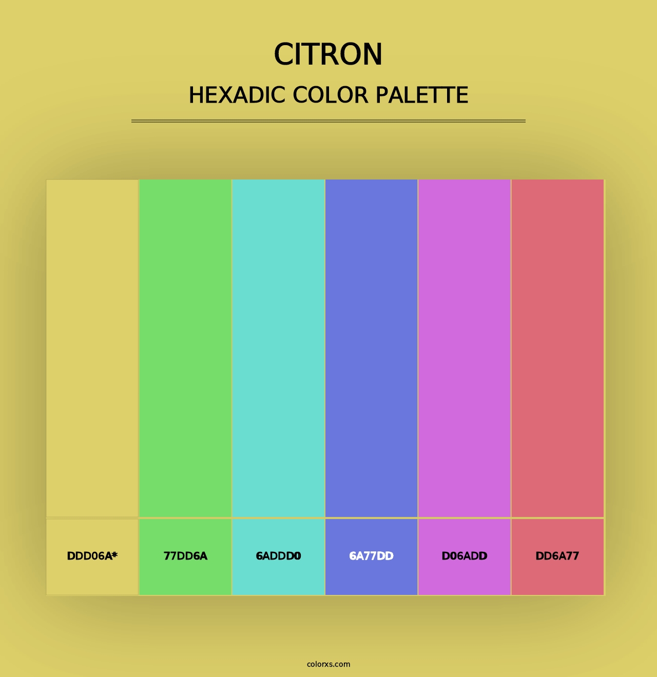 Citron - Hexadic Color Palette