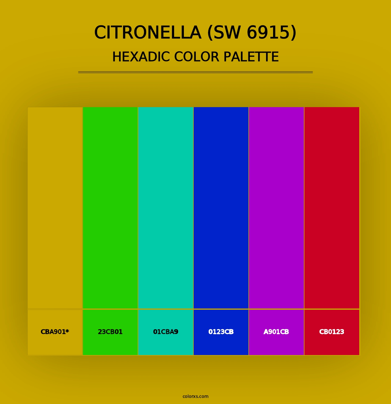 Citronella (SW 6915) - Hexadic Color Palette