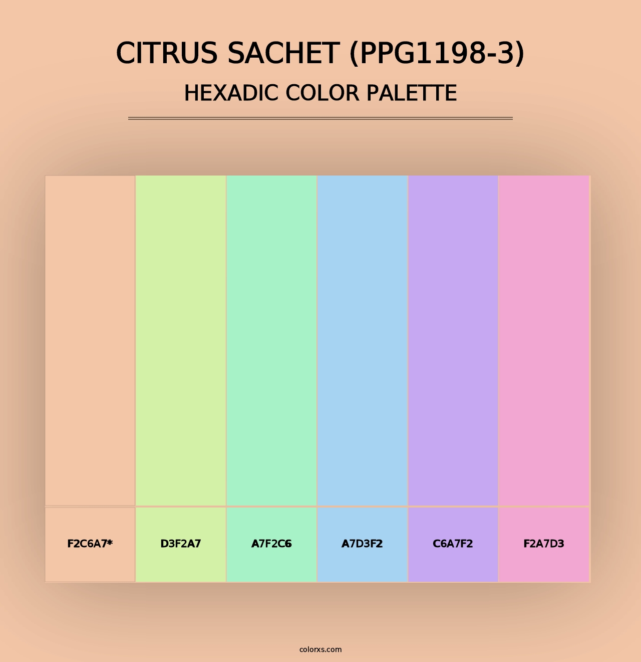 Citrus Sachet (PPG1198-3) - Hexadic Color Palette