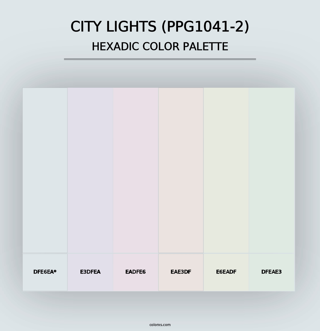 City Lights (PPG1041-2) - Hexadic Color Palette