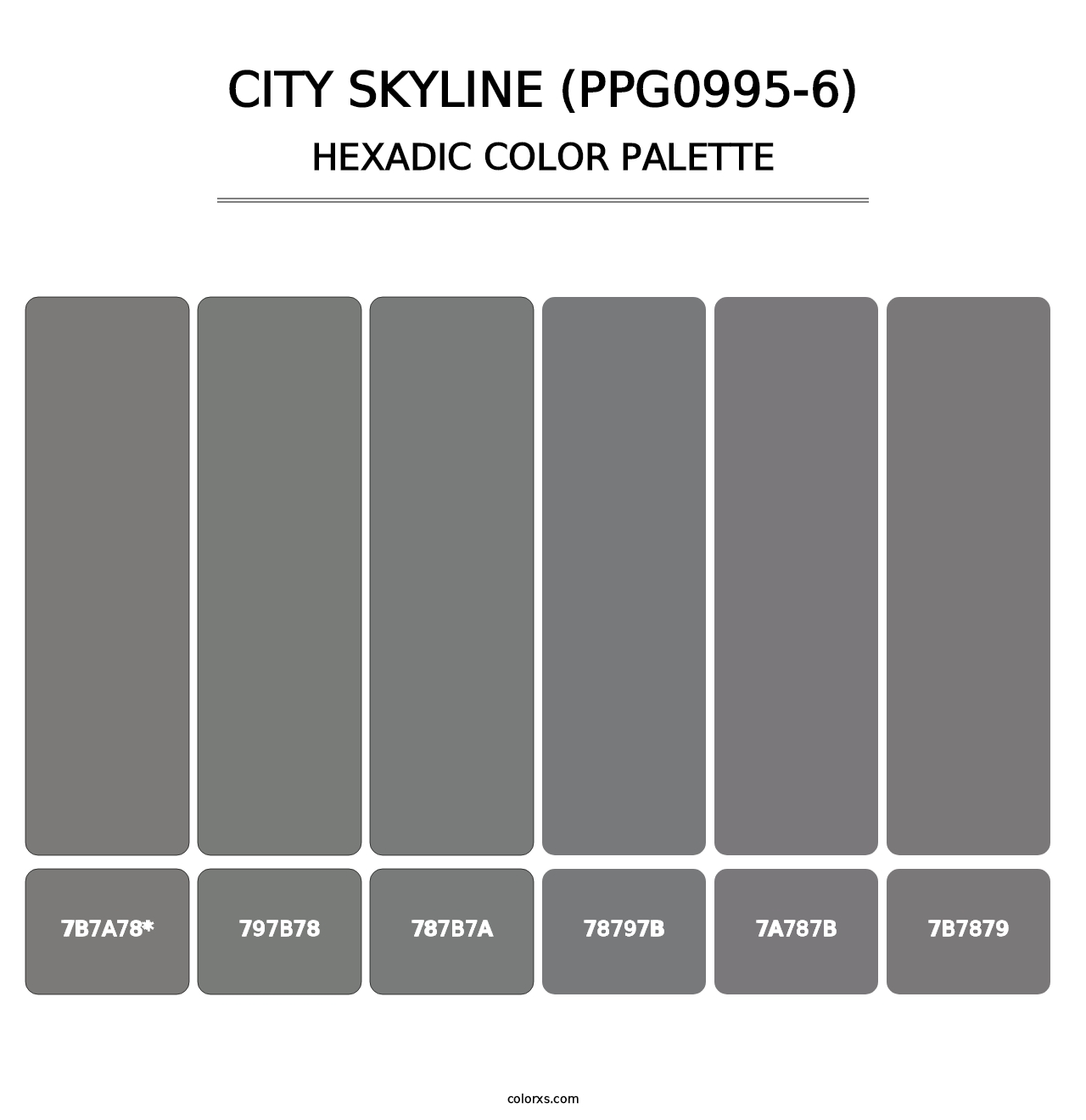 City Skyline (PPG0995-6) - Hexadic Color Palette