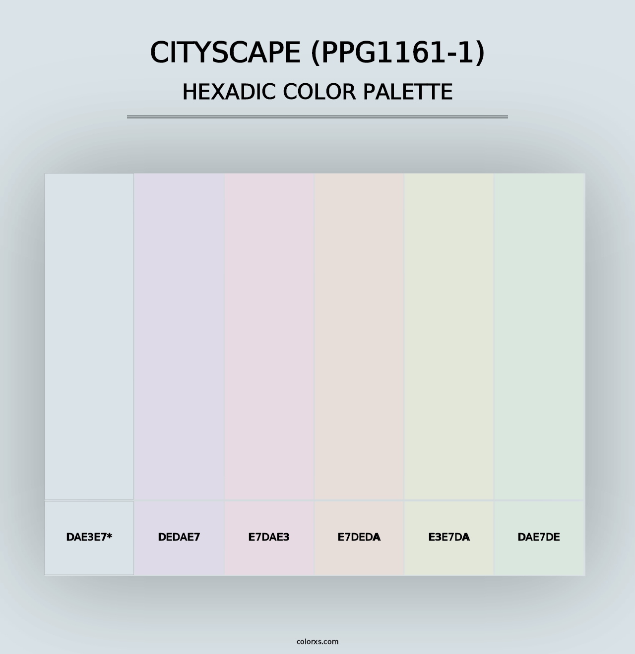 Cityscape (PPG1161-1) - Hexadic Color Palette