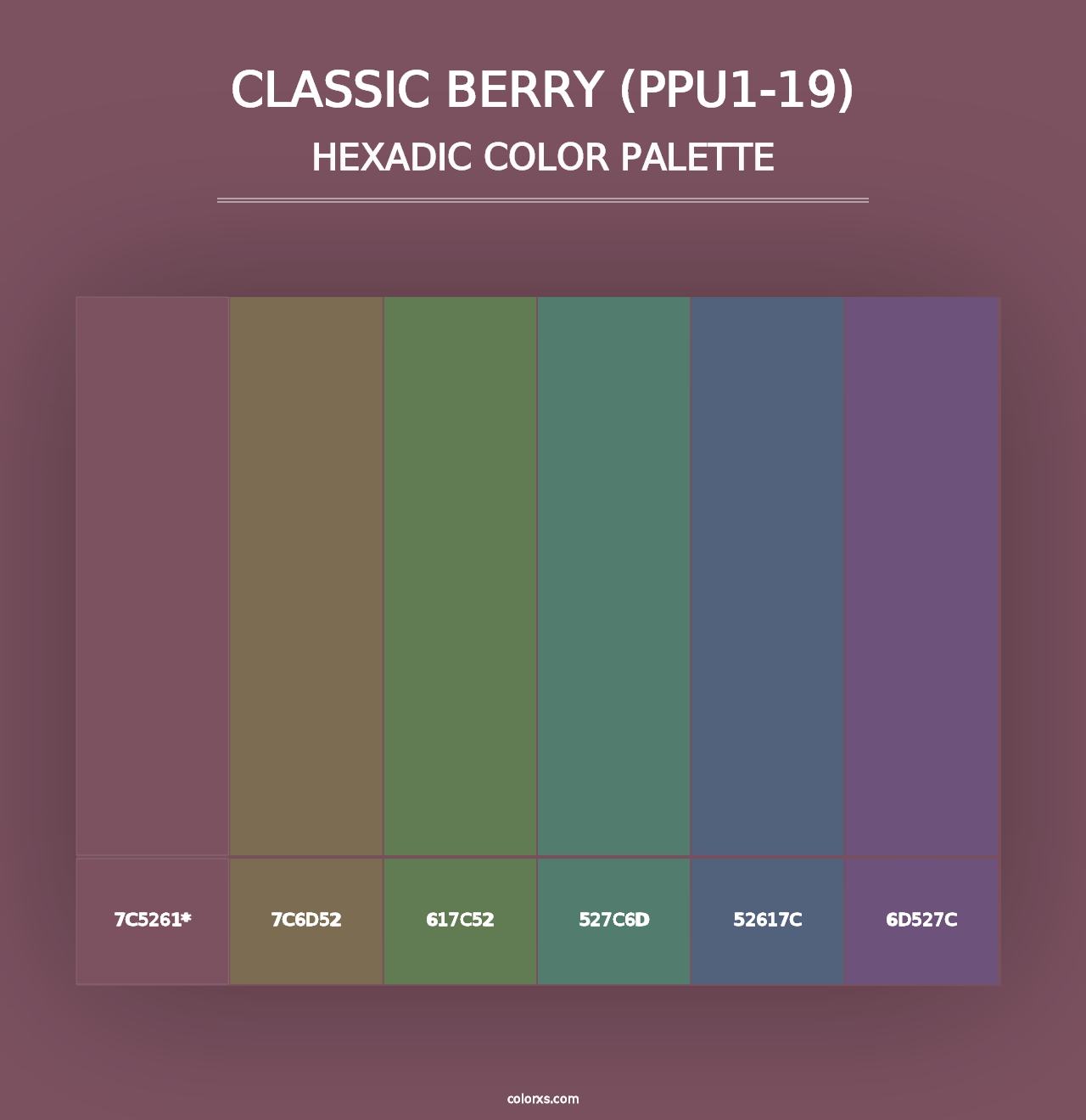 Classic Berry (PPU1-19) - Hexadic Color Palette