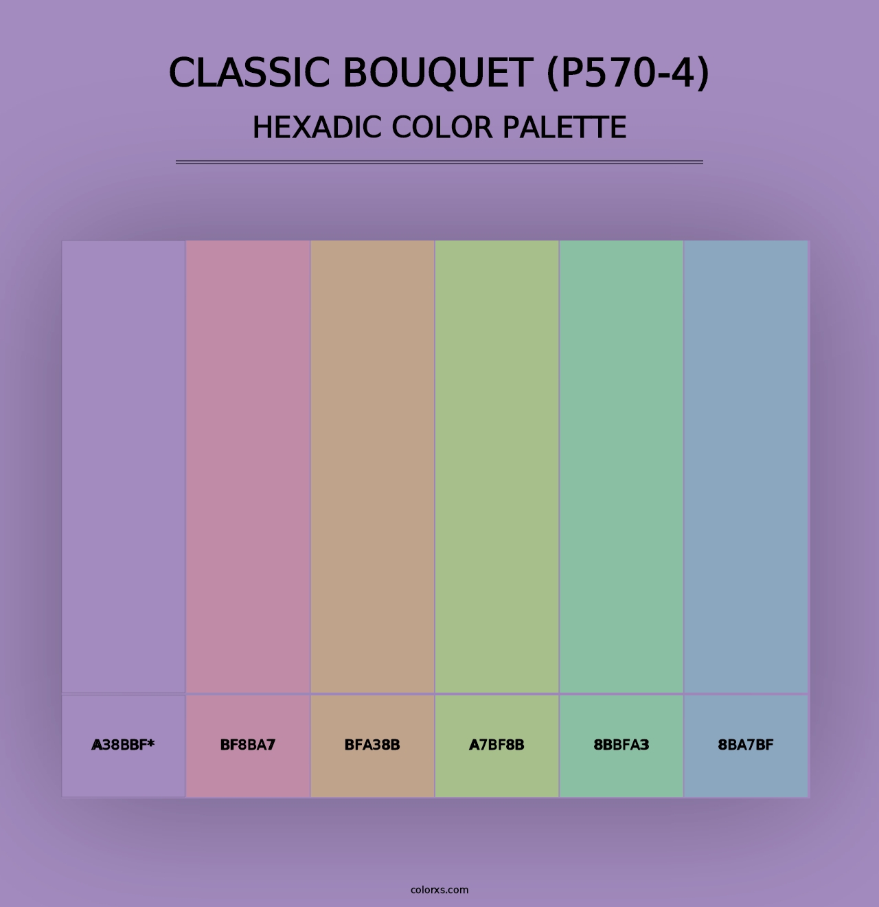 Classic Bouquet (P570-4) - Hexadic Color Palette