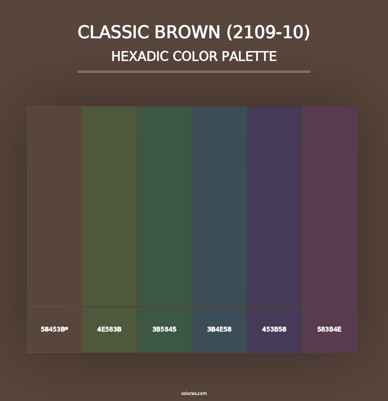 Classic Brown (2109-10) - Hexadic Color Palette