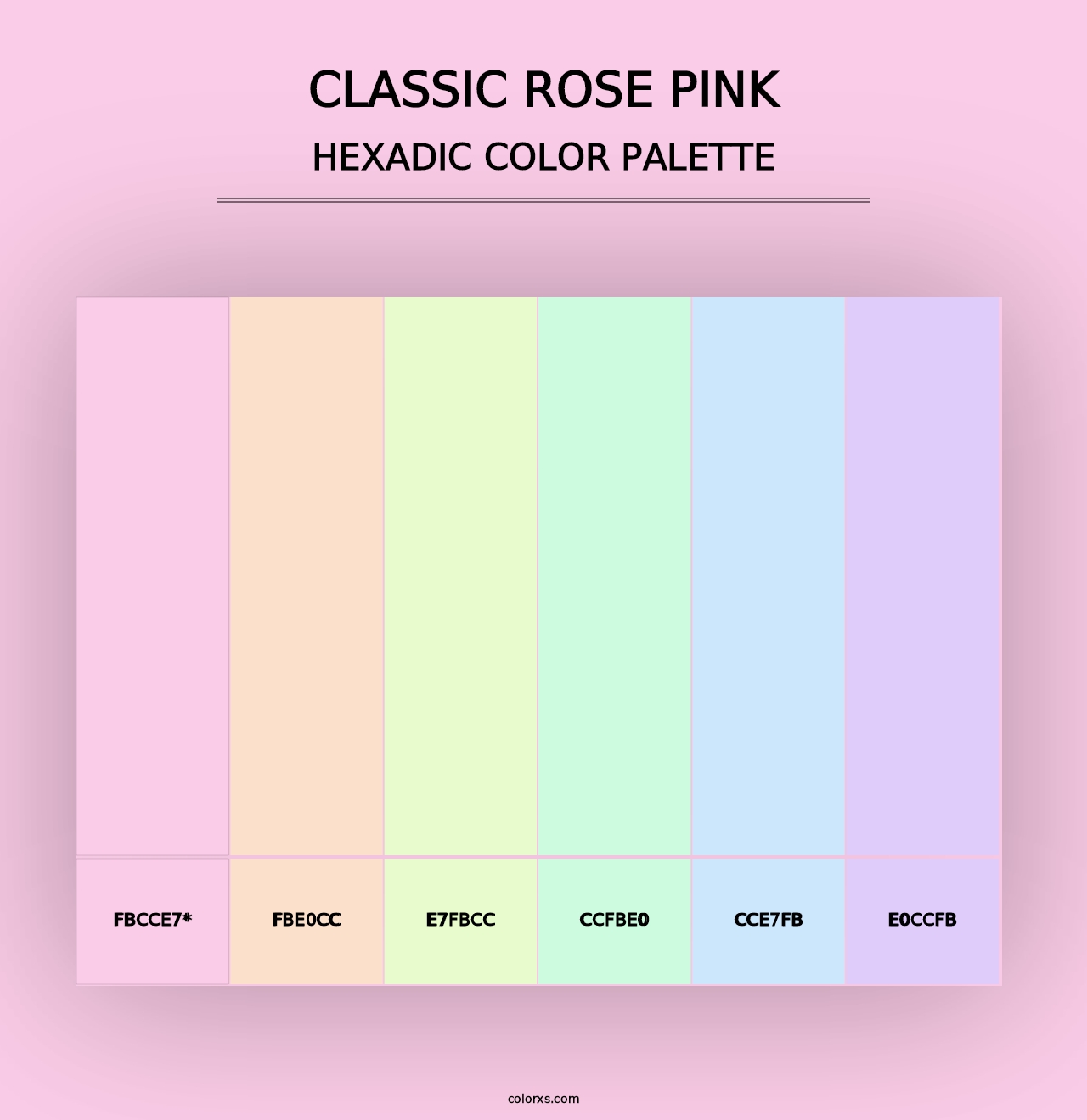 Classic Rose Pink - Hexadic Color Palette