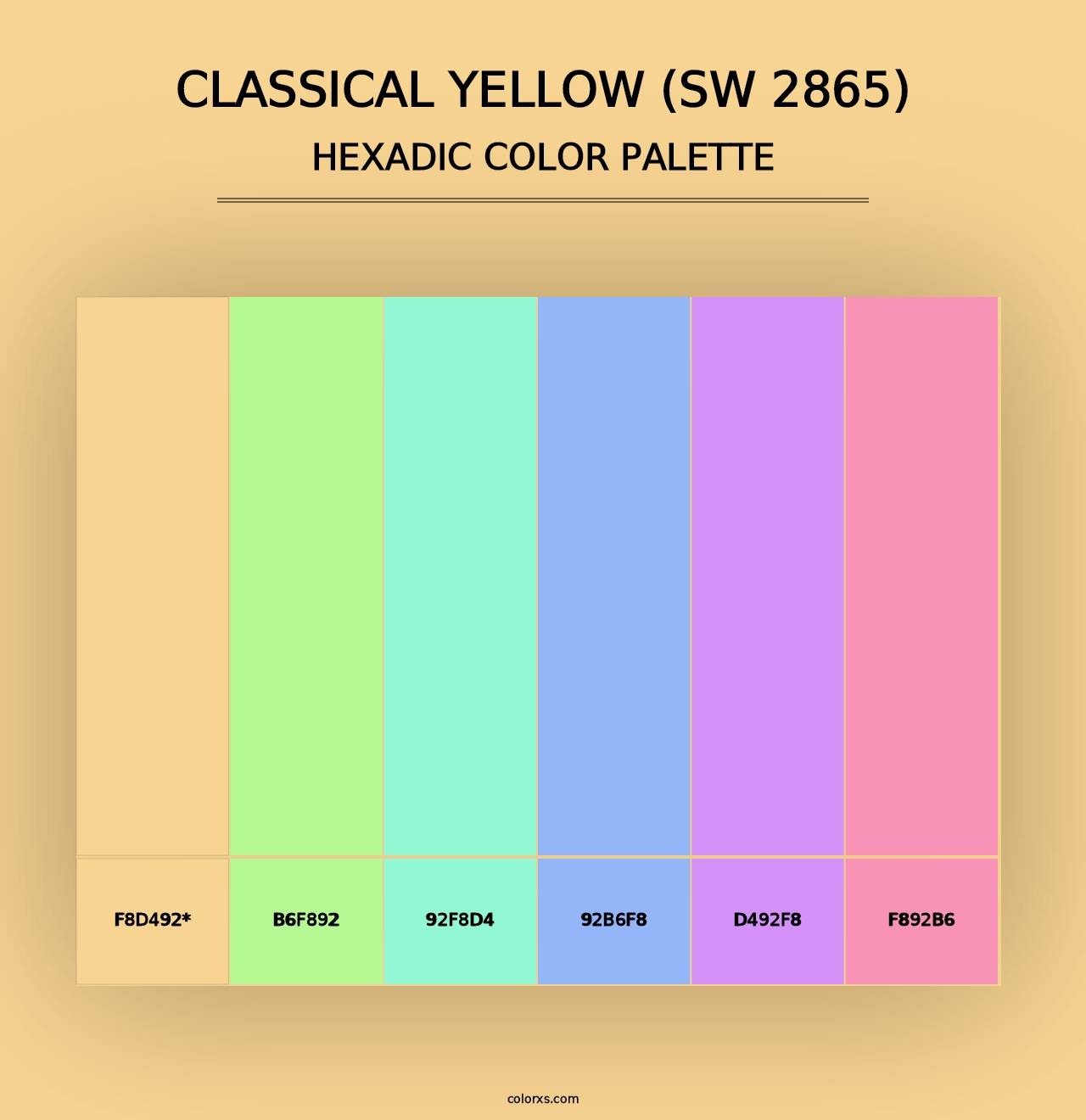 Classical Yellow (SW 2865) - Hexadic Color Palette