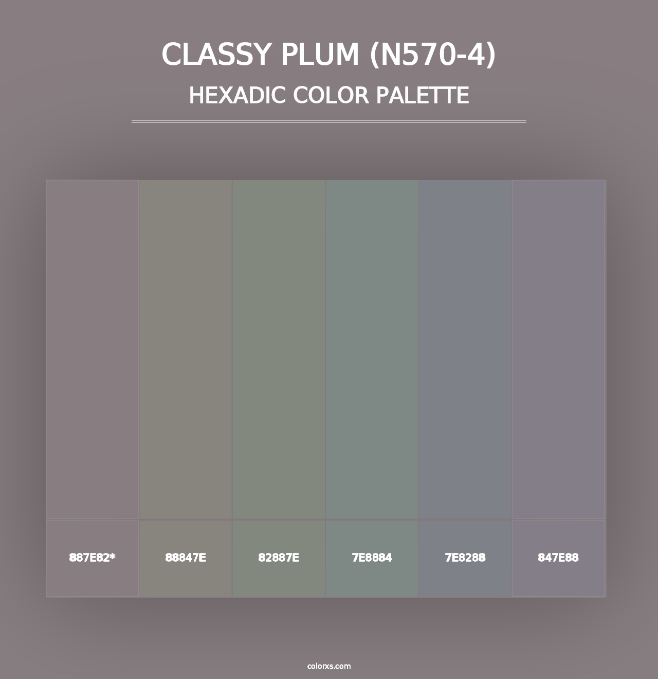 Classy Plum (N570-4) - Hexadic Color Palette