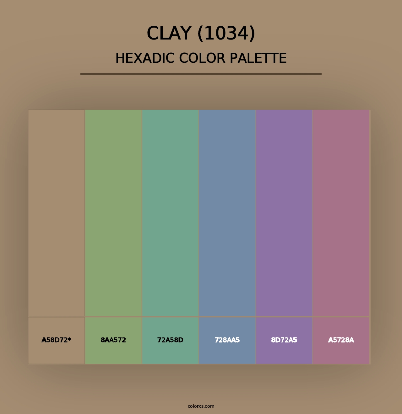 Clay (1034) - Hexadic Color Palette