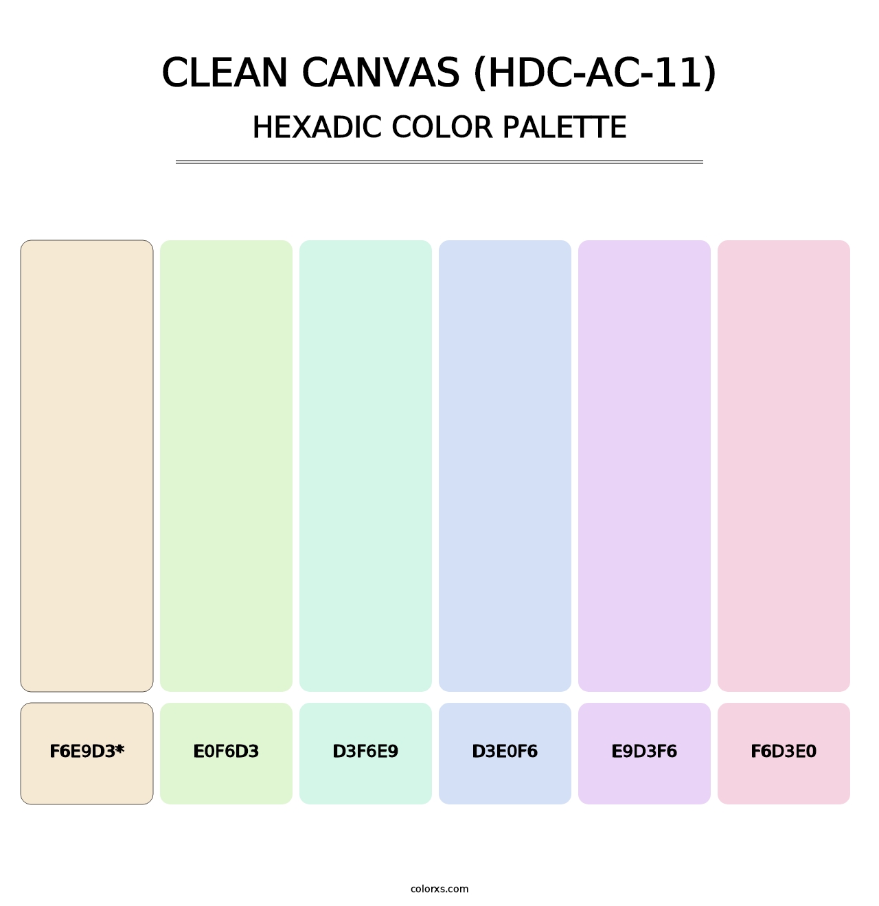 Clean Canvas (HDC-AC-11) - Hexadic Color Palette