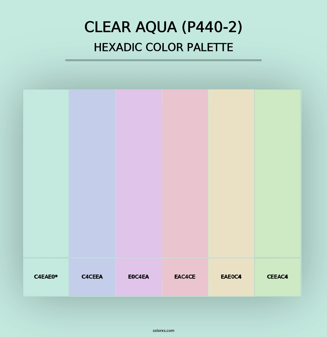 Clear Aqua (P440-2) - Hexadic Color Palette