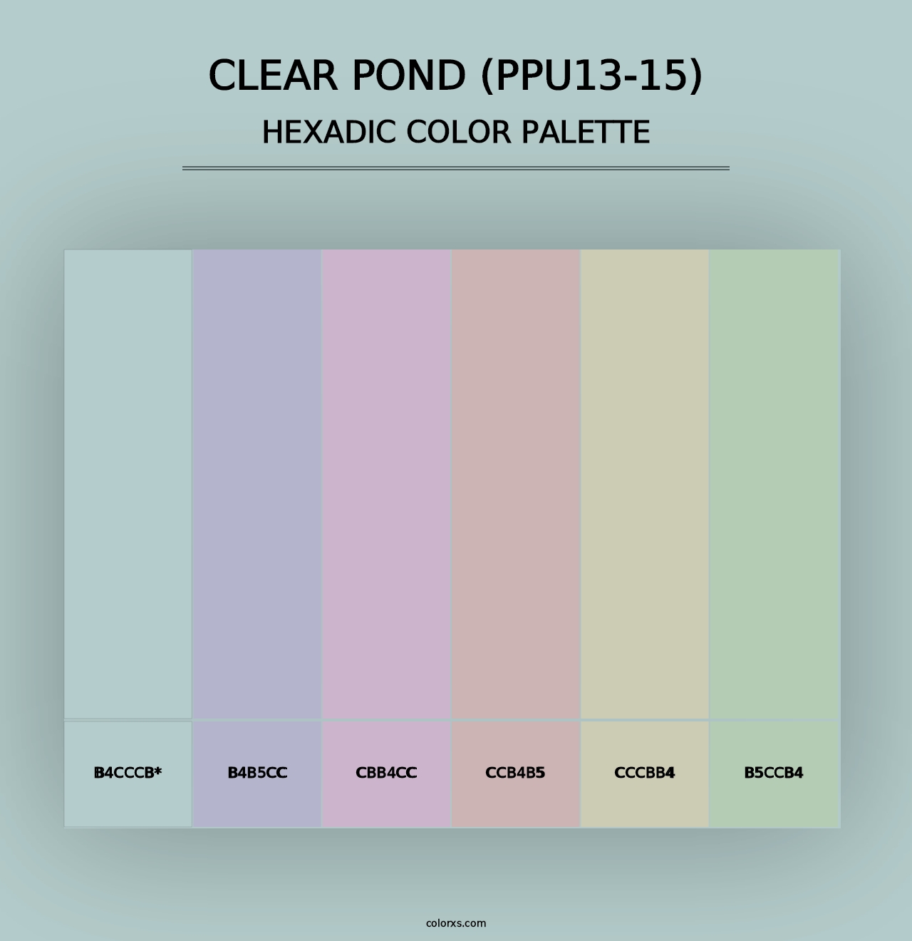 Clear Pond (PPU13-15) - Hexadic Color Palette