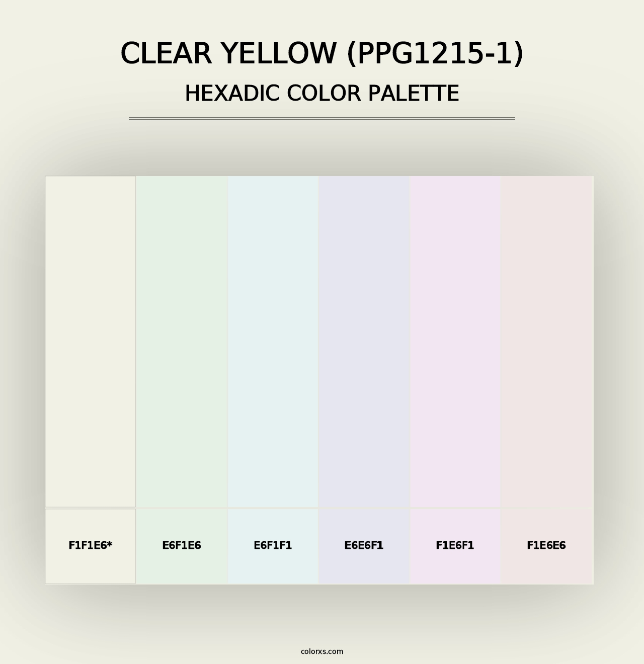 Clear Yellow (PPG1215-1) - Hexadic Color Palette