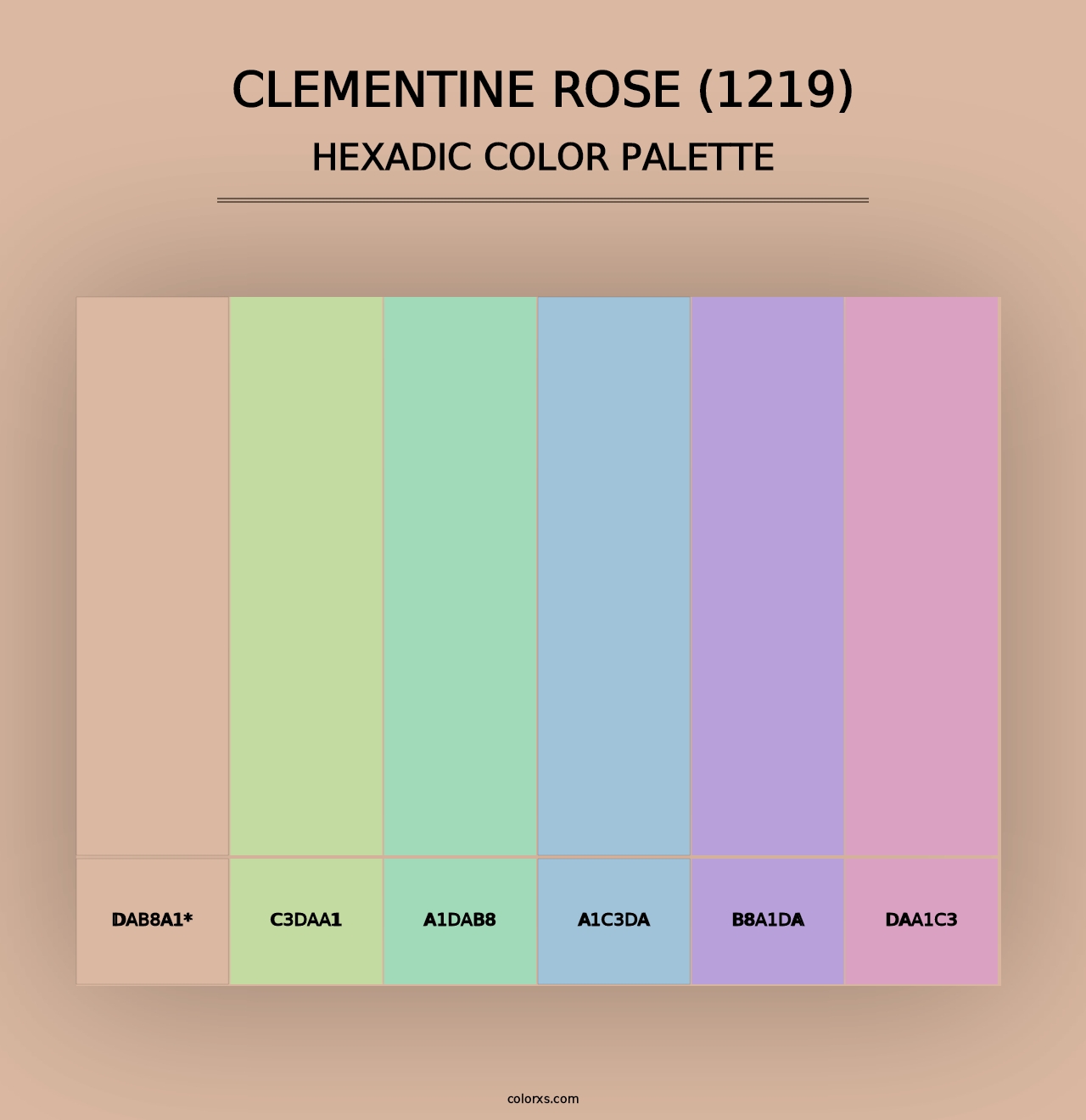 Clementine Rose (1219) - Hexadic Color Palette