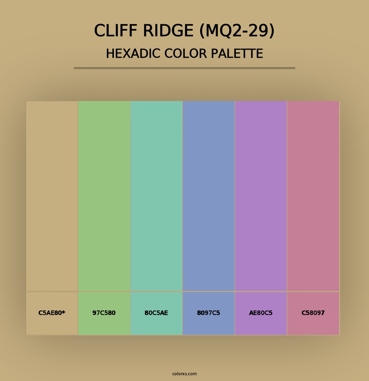 Cliff Ridge (MQ2-29) - Hexadic Color Palette