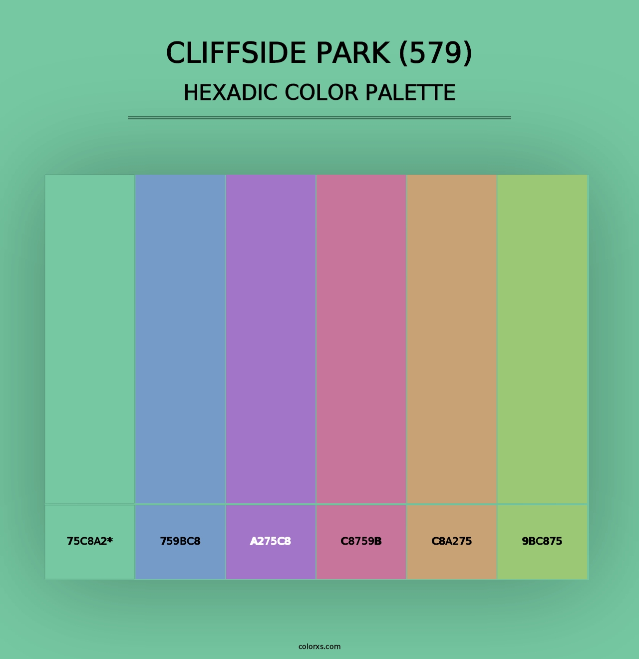 Cliffside Park (579) - Hexadic Color Palette