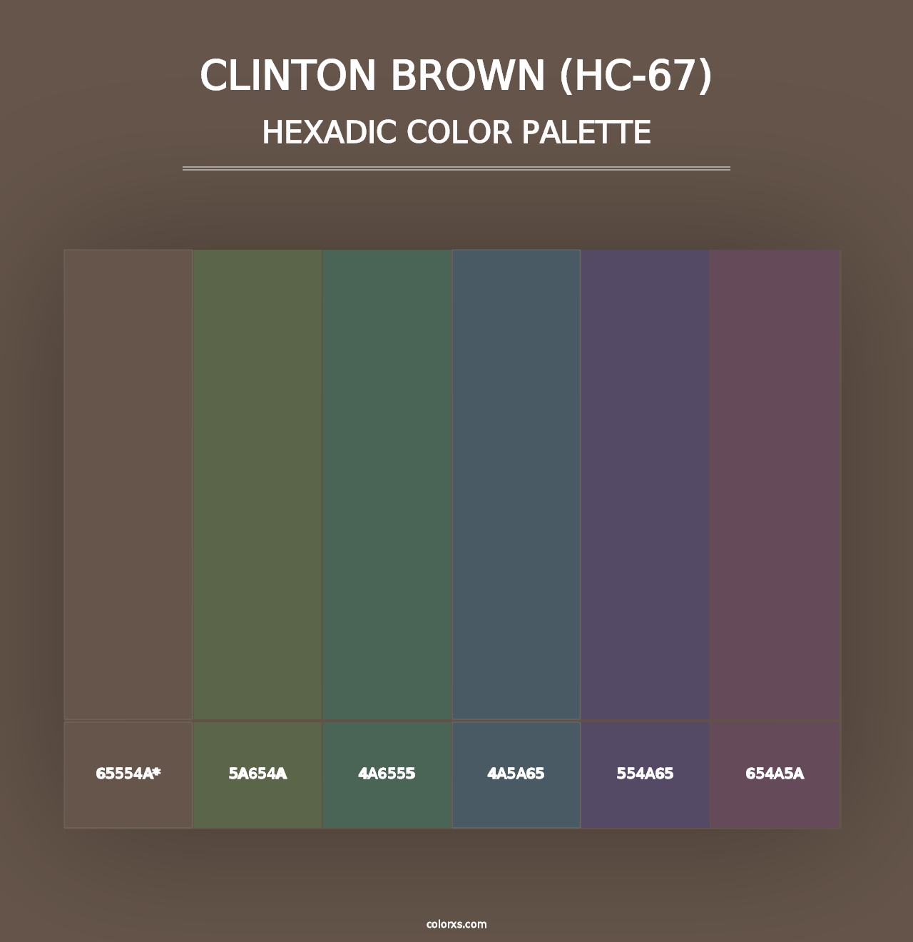 Clinton Brown (HC-67) - Hexadic Color Palette