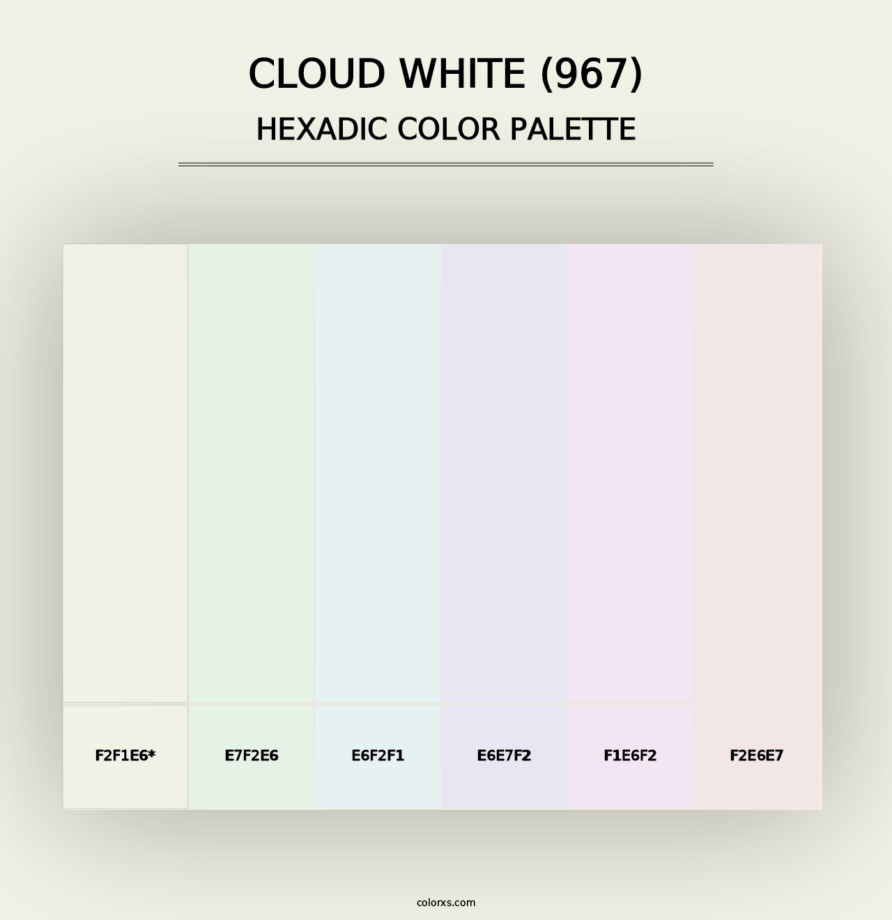 Cloud White (967) - Hexadic Color Palette