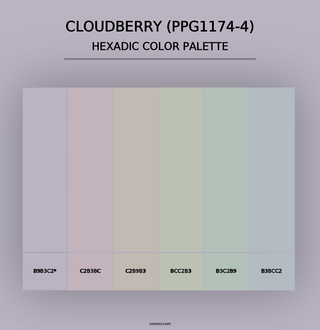 Cloudberry (PPG1174-4) - Hexadic Color Palette