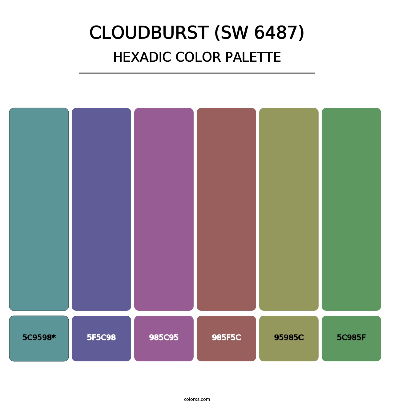 Cloudburst (SW 6487) - Hexadic Color Palette