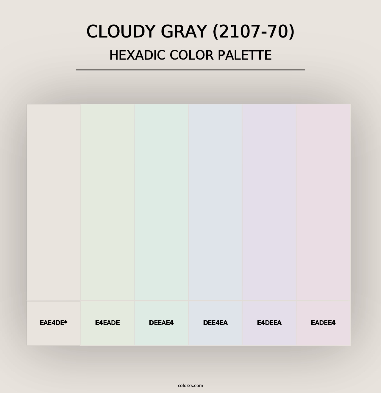 Cloudy Gray (2107-70) - Hexadic Color Palette