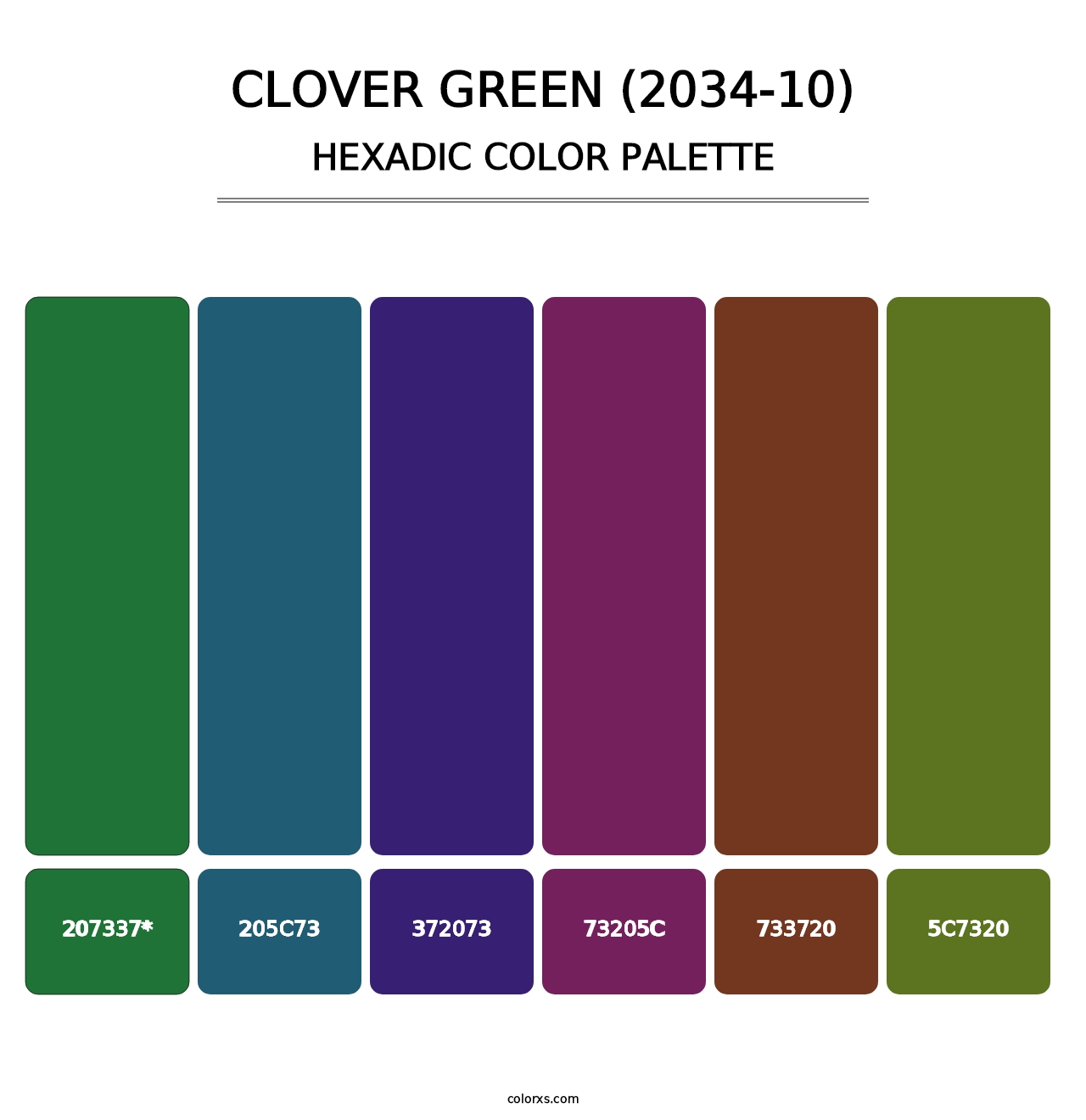 Clover Green (2034-10) - Hexadic Color Palette