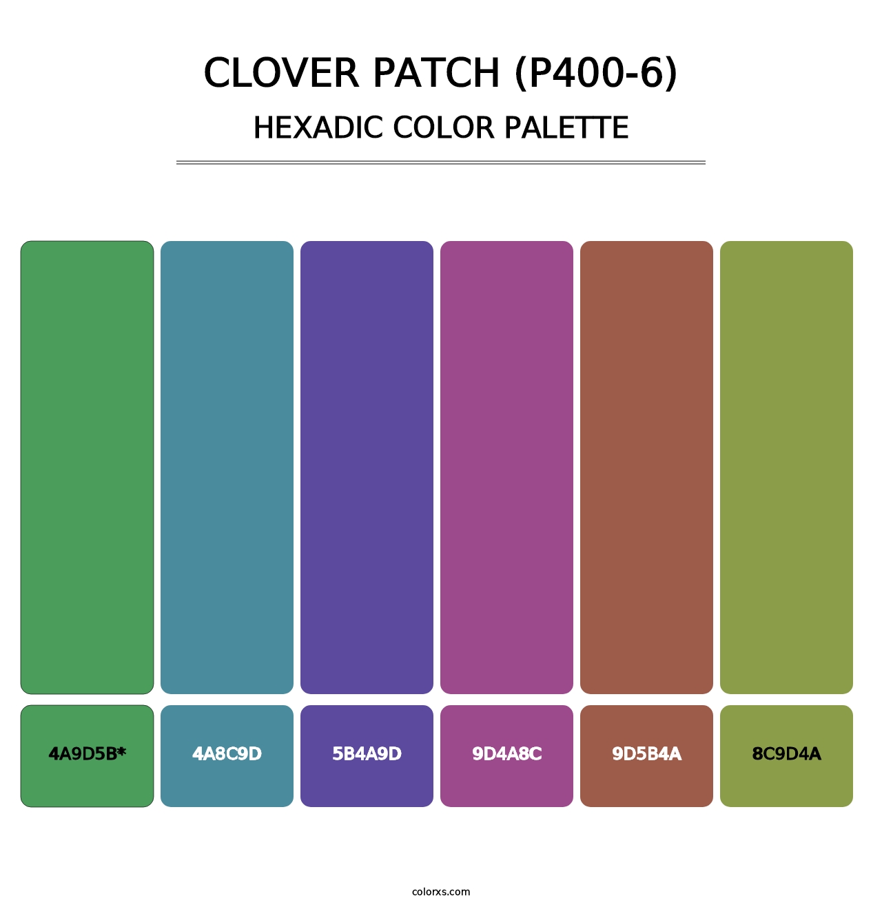 Clover Patch (P400-6) - Hexadic Color Palette