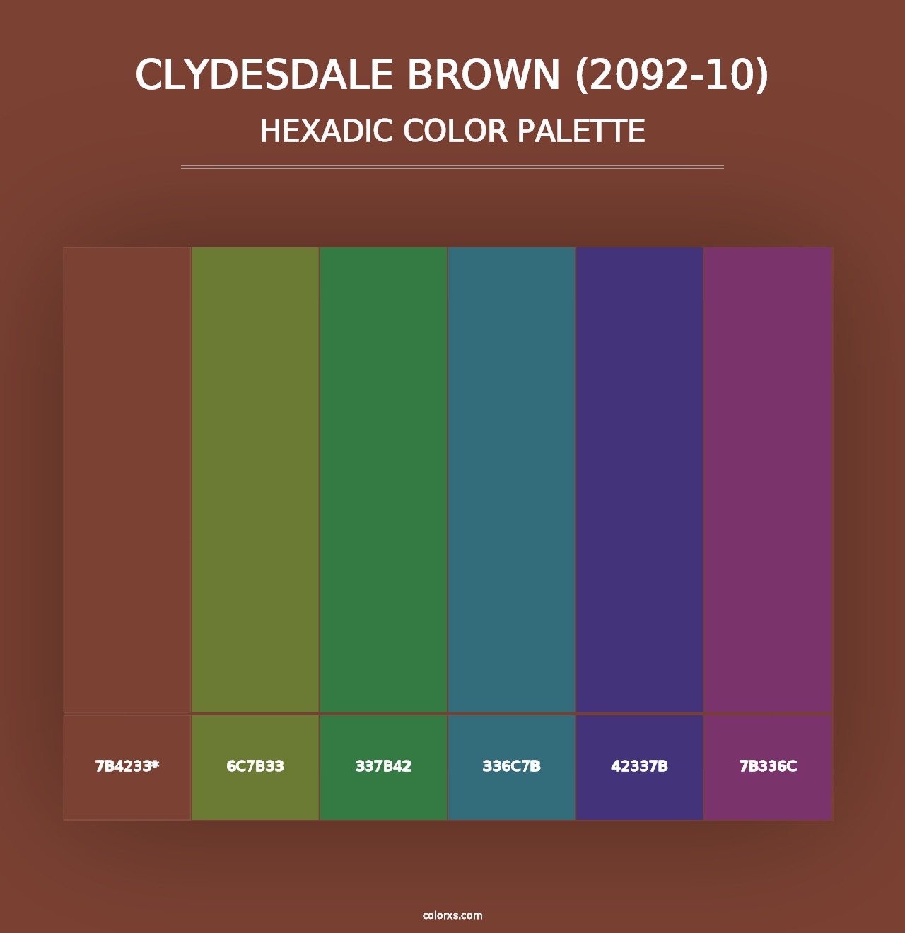 Clydesdale Brown (2092-10) - Hexadic Color Palette