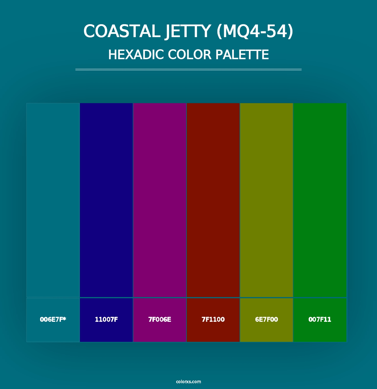 Coastal Jetty (MQ4-54) - Hexadic Color Palette