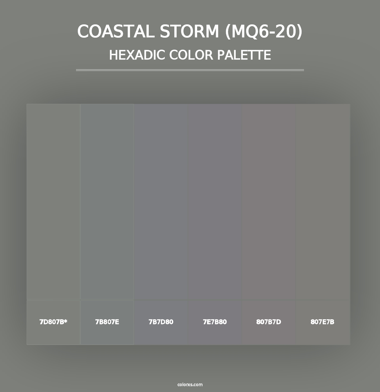 Coastal Storm (MQ6-20) - Hexadic Color Palette