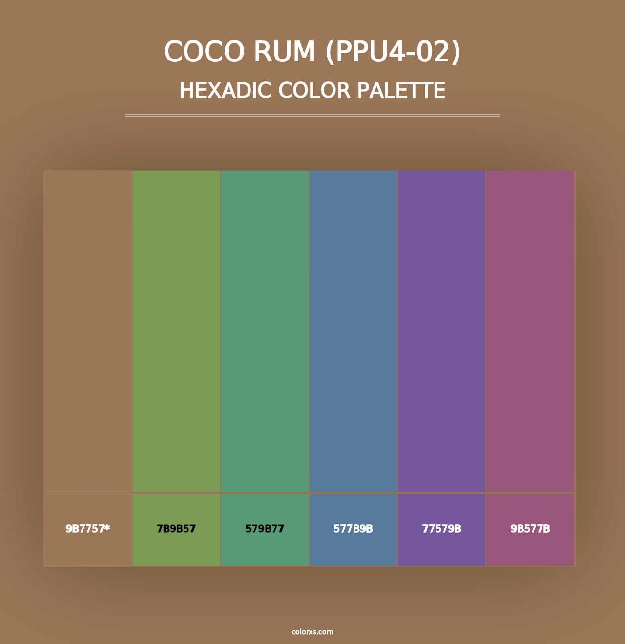 Coco Rum (PPU4-02) - Hexadic Color Palette