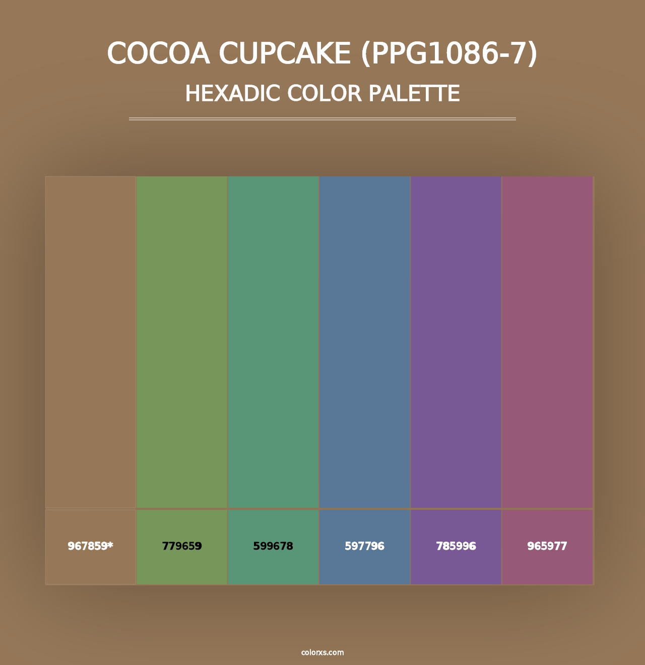 Cocoa Cupcake (PPG1086-7) - Hexadic Color Palette