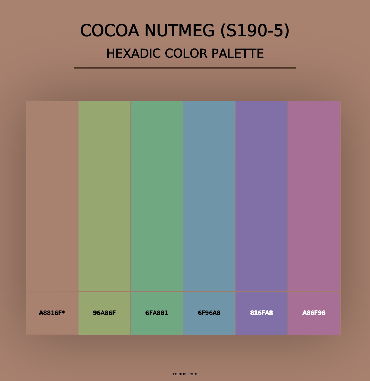 Cocoa Nutmeg (S190-5) - Hexadic Color Palette