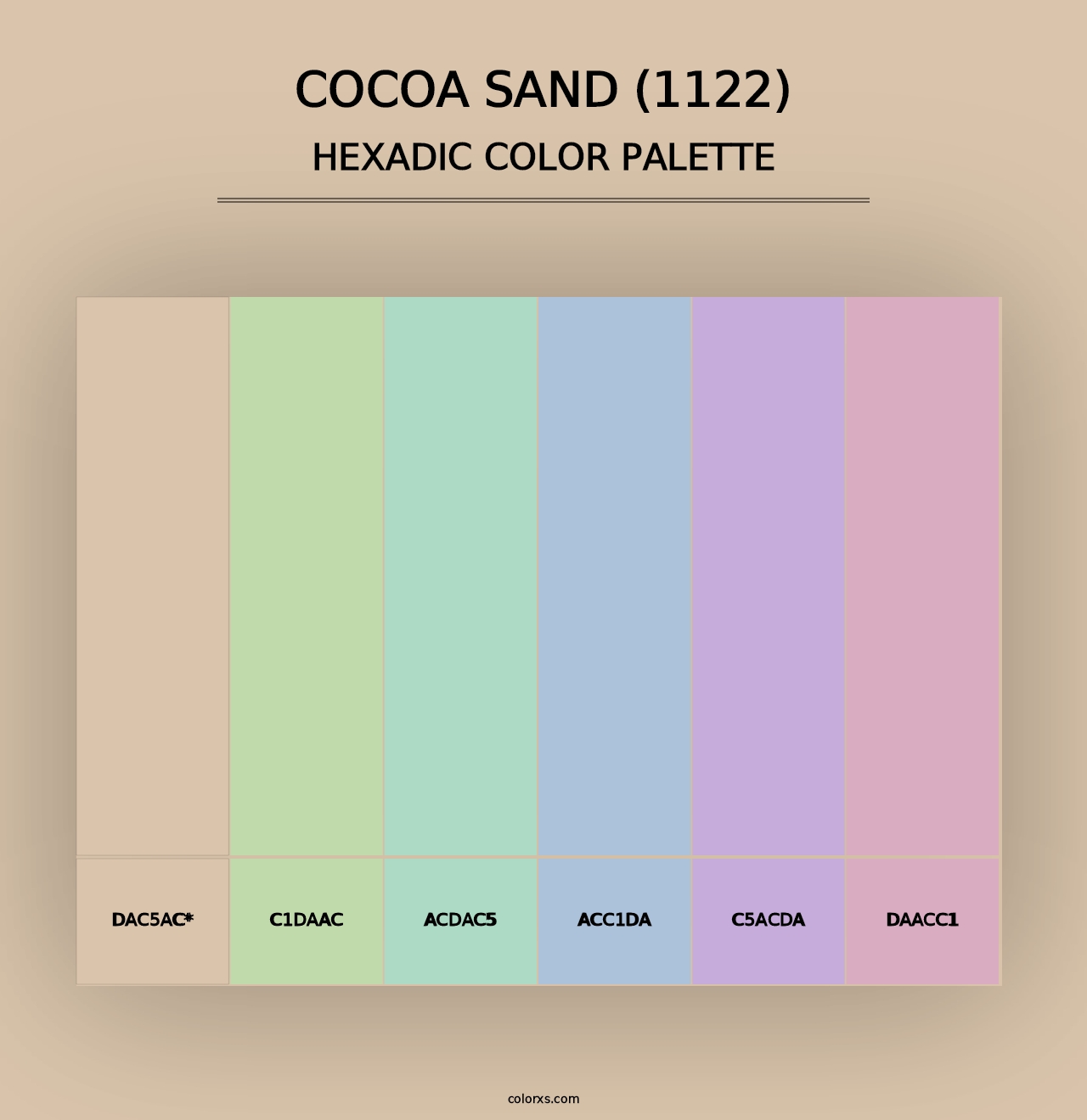 Cocoa Sand (1122) - Hexadic Color Palette