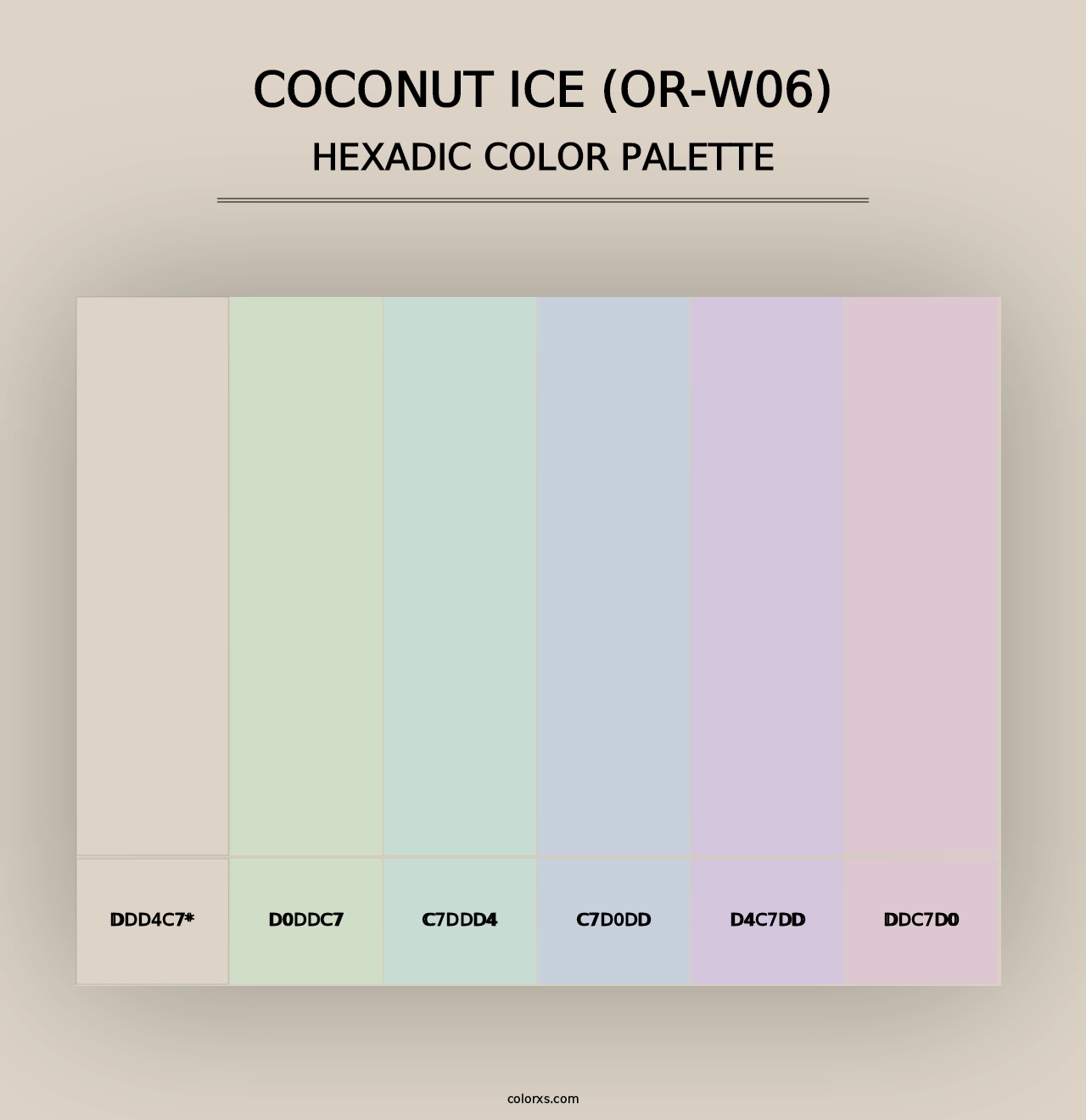 Coconut Ice (OR-W06) - Hexadic Color Palette